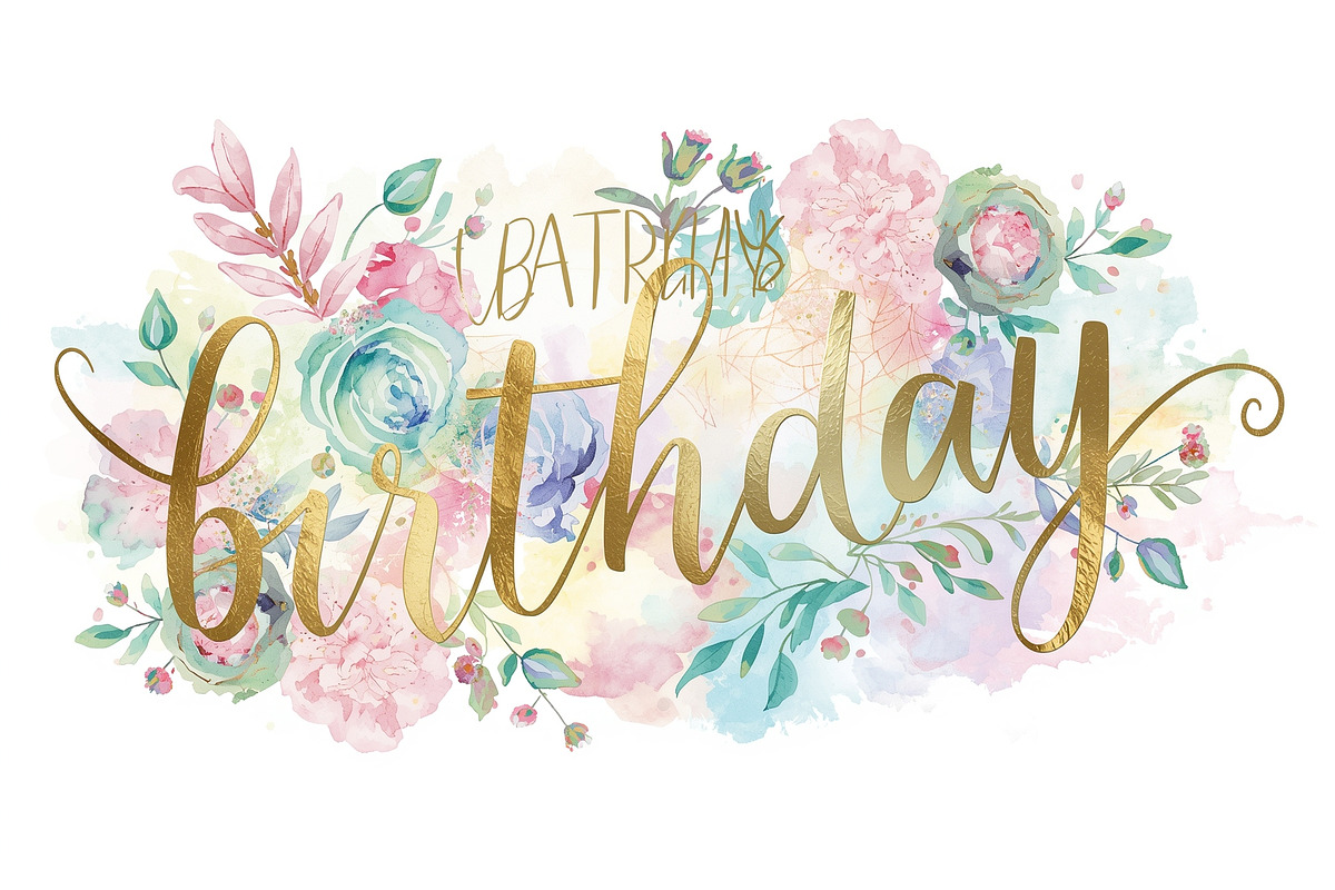 watercolor birthday Cakes Party, a Graphic by Creativeshirt (Photo 4 of 14)