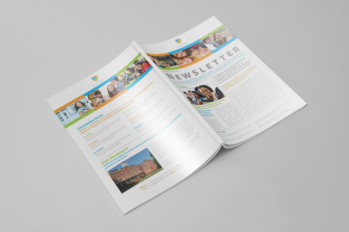 Educational Newsletter Template, a Brochure Template by Carlos Fernando (Photo 5 of 7)