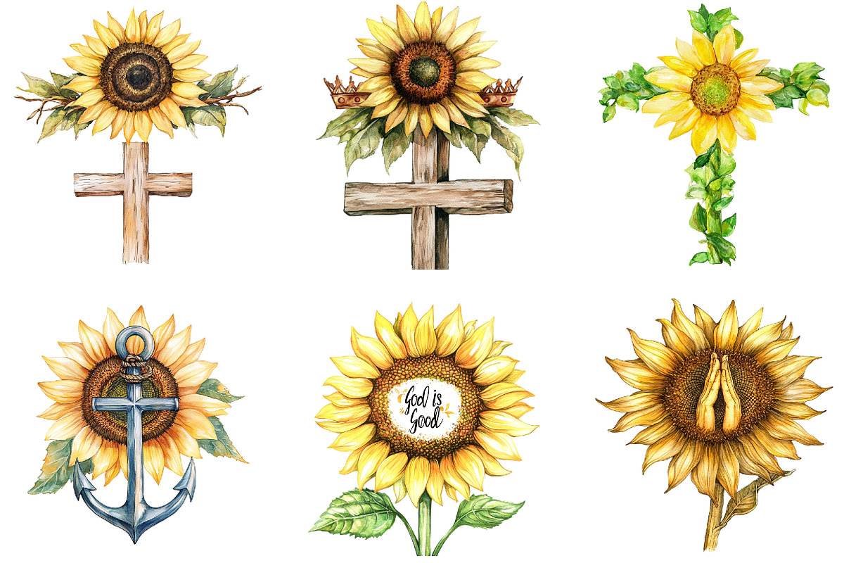 Sunflower Christian Sublimati, a Seasonal Illustration by DreamArtGraphic (Photo 4 of 4)