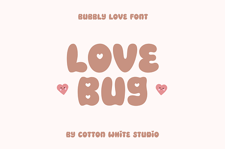 Love Bug Cute Font, a Sans Serif Font by Cotton White Studio