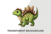 Baby Dinosaurs PNG Clipart Art Pack, an Animal Illustration by QM_ART (Thumbnail 4 of 7)