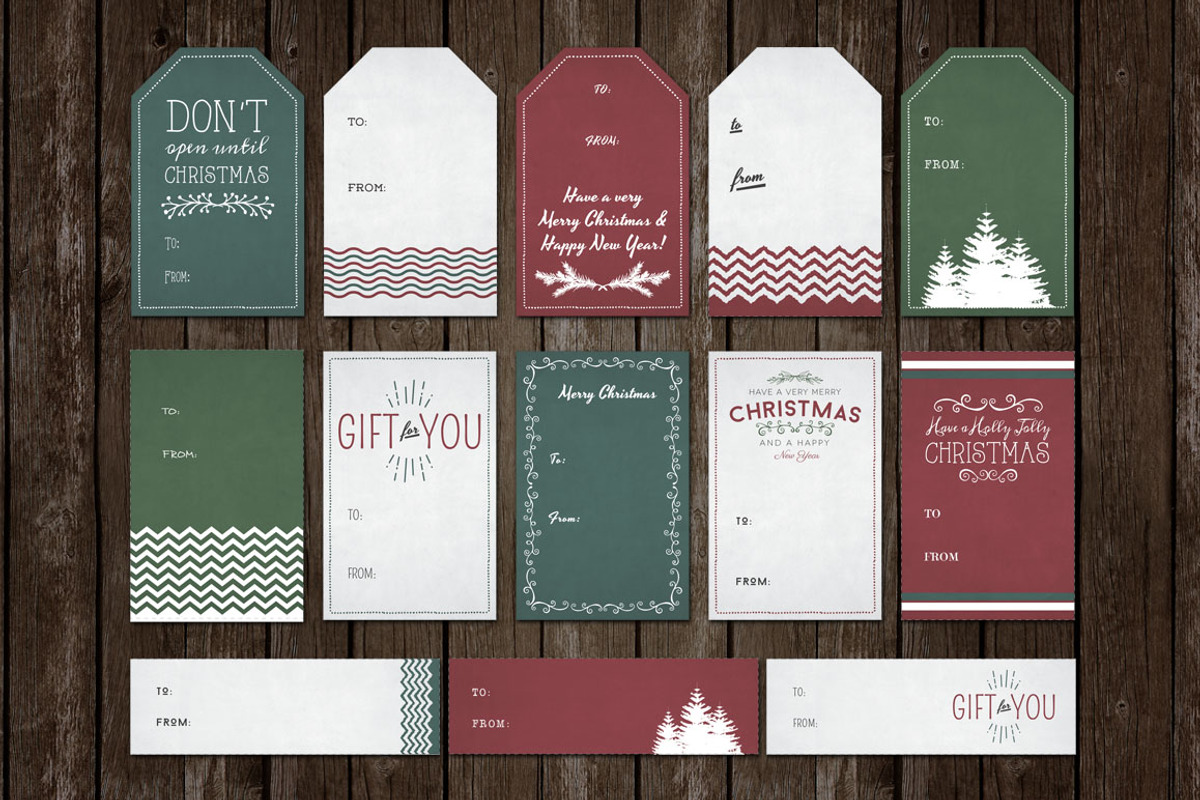 Printable Holiday Gift Tags preview 2