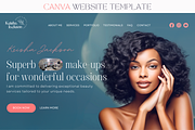 Canva Website Template Beauty, a Landing Page Template by vectorocean (Thumbnail 1 of 11)