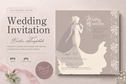 Wedding Invitation Vector Template, an Invitation Template by Elena Naumchenkova (Thumbnail 1 of 3)