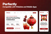 Chinese New Year 3D Icon Pack, an Object 3D Model by Haps Space (Thumbnail 3 of 4)