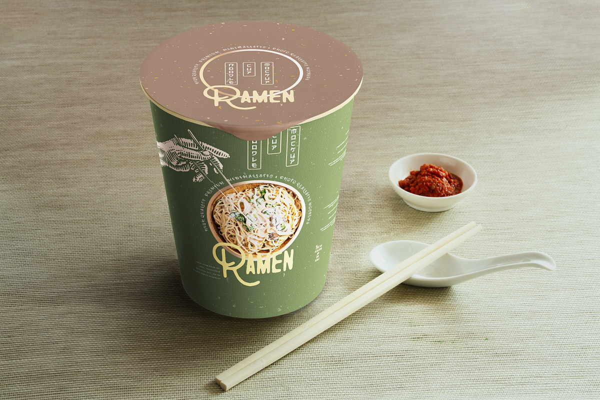 Noodle Cup Mock-ups, a Cups & Container Mockup by pmvch (Photo 20 of 20)