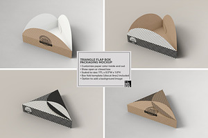 Triangle Flap Box Packaging Mockup