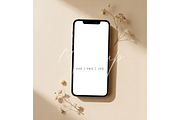 Minimalist Phone Mockup Dry Flowers, a Product Mockup by TatiMockup (Thumbnail 1 of 3)