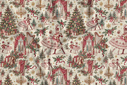 Vintage Holiday Toile Pattern Bundle, a Pattern Graphic by Olya Creative (Thumbnail 29 of 31)