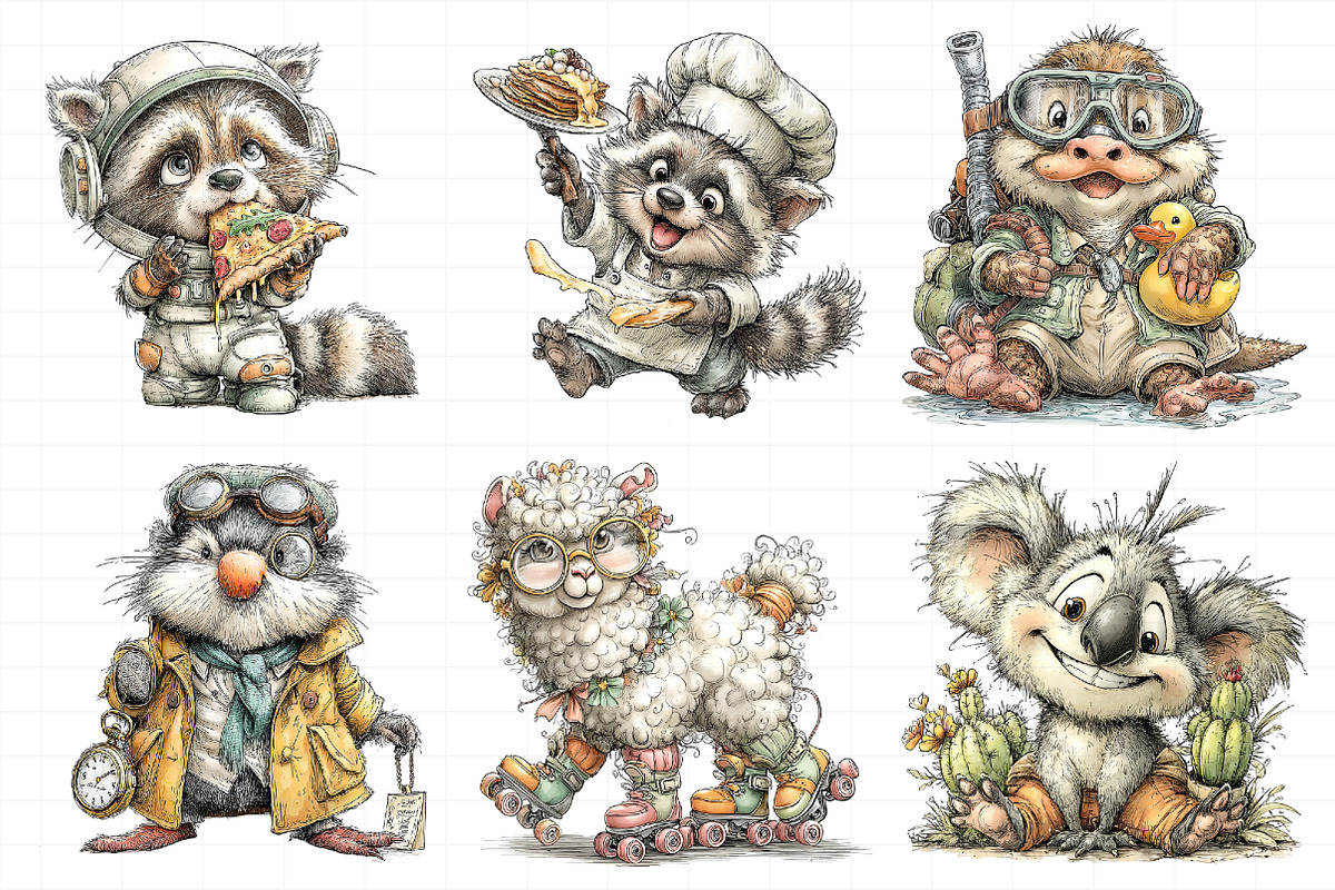 Quirky Animals Clipart, an Illustration by Daily.Designs (Photo 4 of 5)