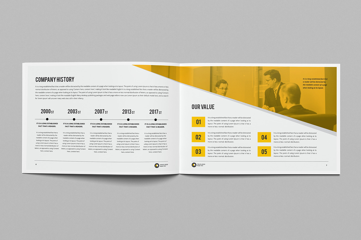 Annual Report Landscape Template, a Print Template by Pro-Gh (Photo 5 of 13)