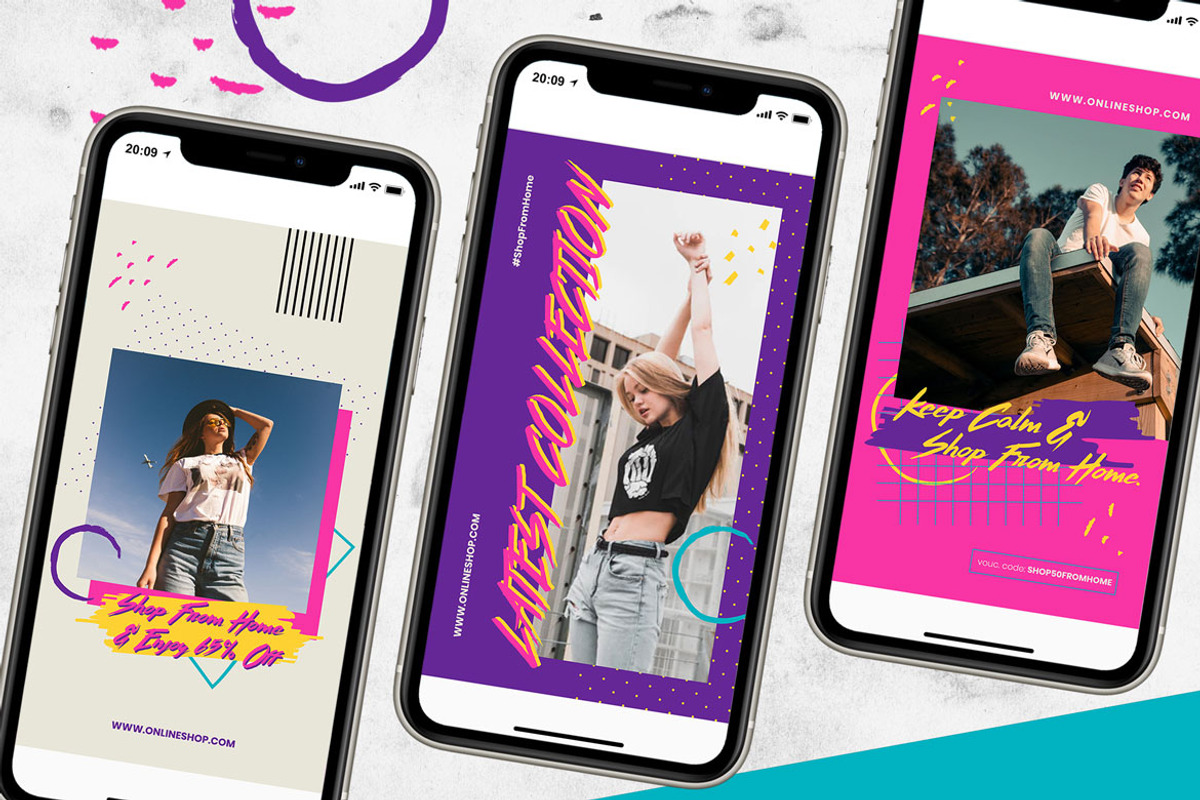 Retro Instagram Pack, a Social Media Template by Aiyari Graphic (Photo 5 of 5)