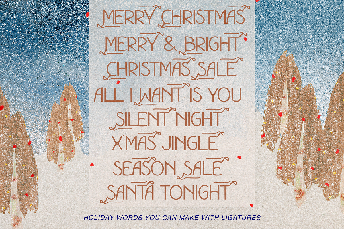 Bright Night Xmas Holiday Display, a Font by Cloverons (Photo 7 of 13)