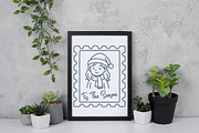 Christmas Girl Stamp PNG, an Illustration by Daily.Designs (Thumbnail 6 of 6)