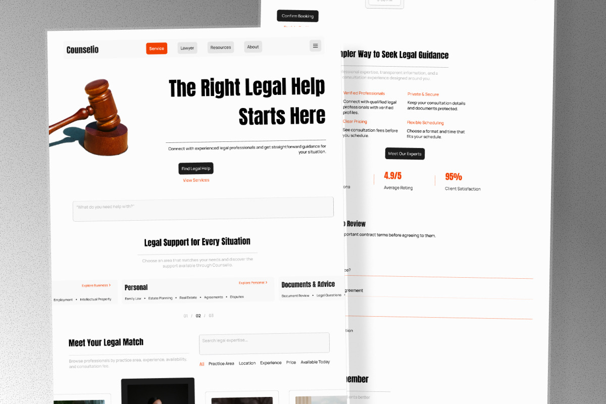 Counselio Legal Consultation Landing, a Landing Page Template by twinstd (Photo 4 of 5)