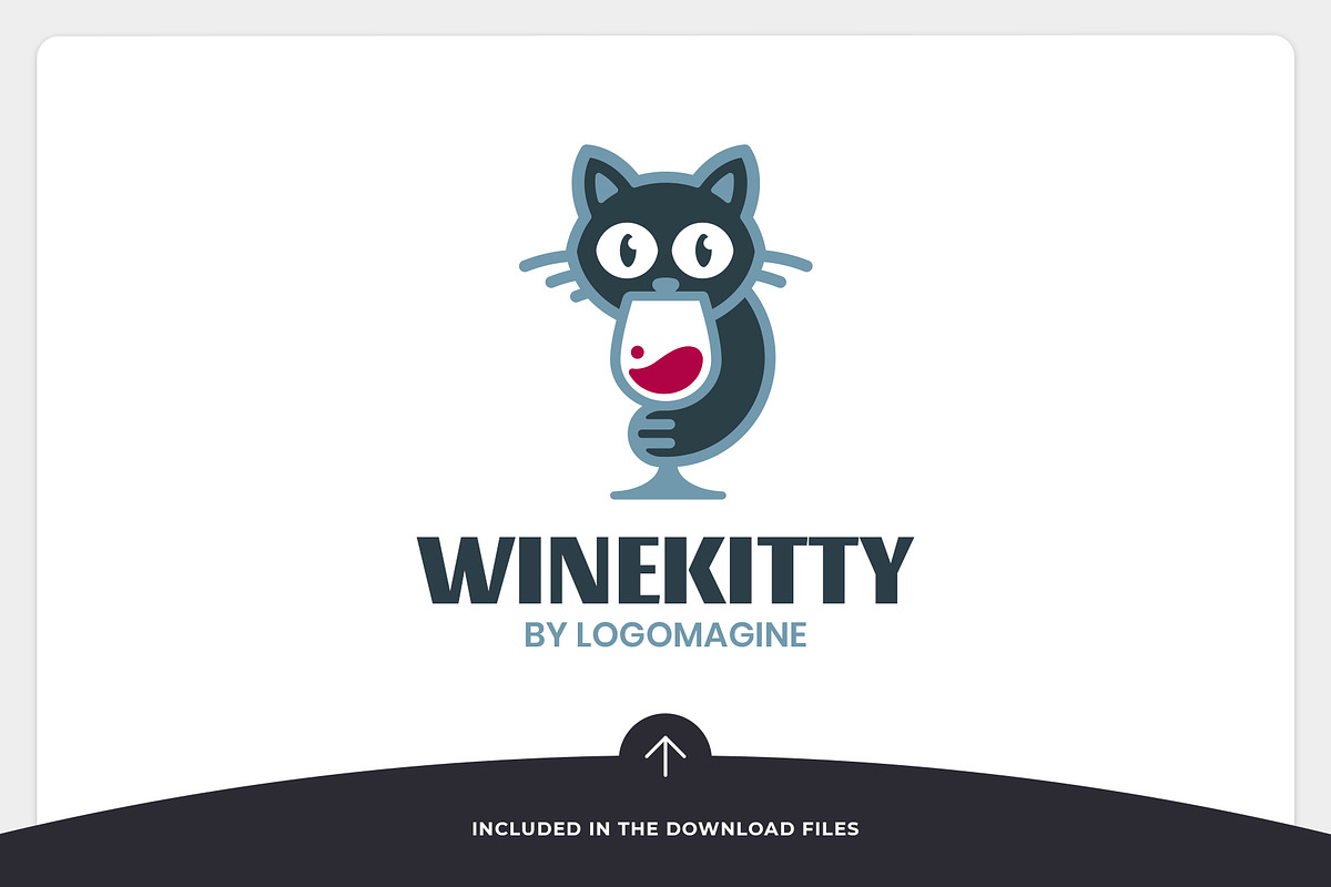 Wine Kitty Logo Template, a Branding & Logo Template by LOGOMAGINE (Photo 9 of 16)