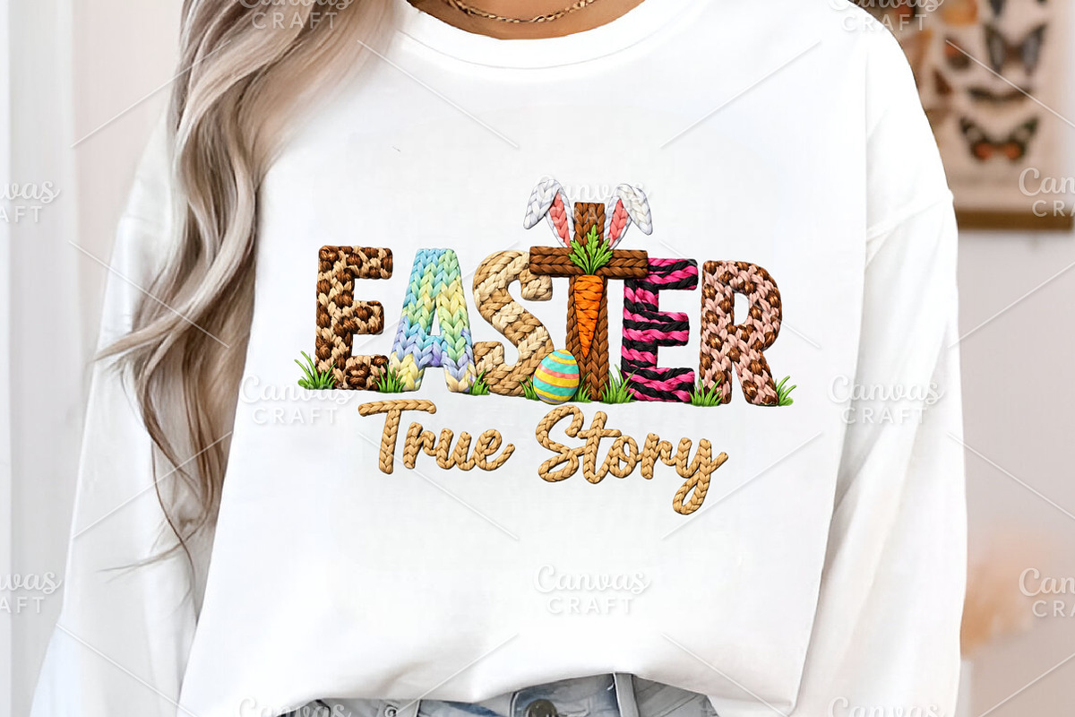 Crochet Easter True Story PNG, an Illustration by Canvas Craft (Photo 3 of 6)