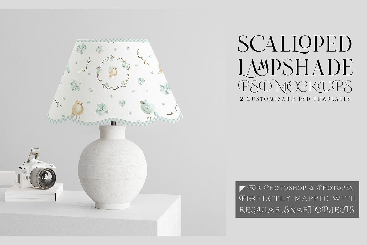 Scalloped Lampshade Mockups, a Mockup by mock-ups (Photo 1 of 22)