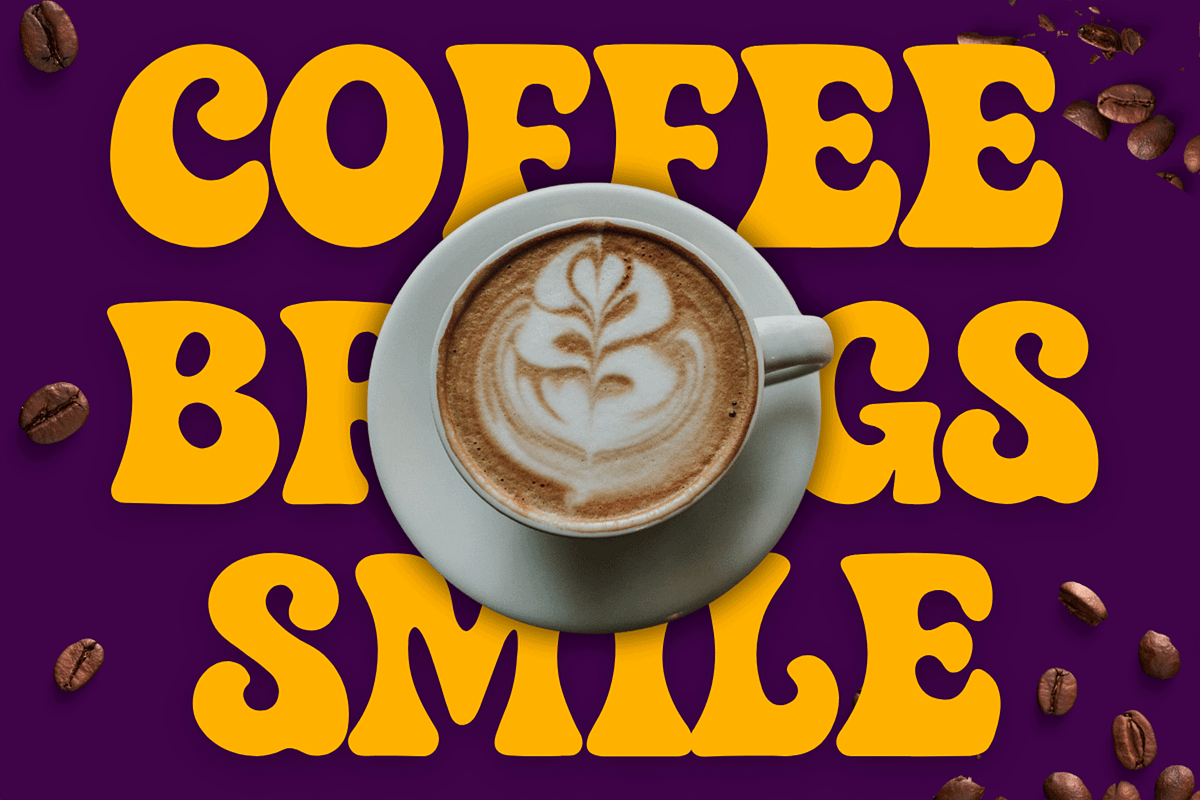 Bloom Gum – A Modern Groovy Font, a Serif Font by overlaytemplates (Photo 3 of 5)