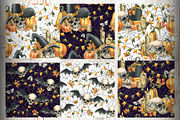 Halloween Skulls Seamless Patterns, an Illustration by NATASHA CHU (Thumbnail 7 of 8)