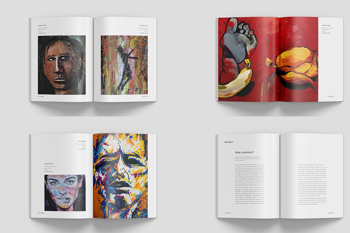A5 Art Exhibition Catalog, a Magazine Template by Bookrak Graphic Design (Photo 11 of 12)