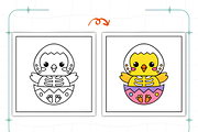 Spooky Easter Coloring Pages, a Seasonal Illustration by Ink Gallery (Thumbnail 7 of 9)