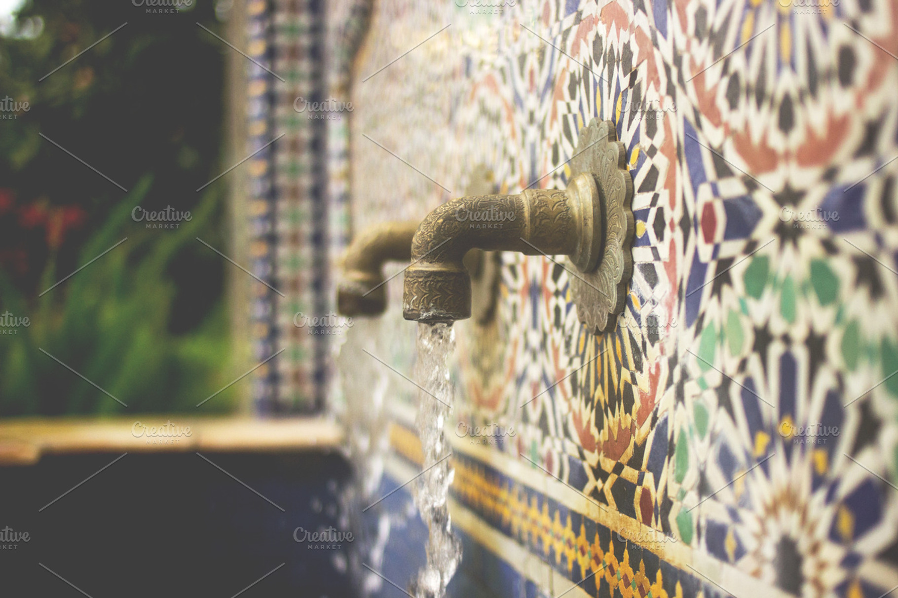 Mosaic Water Fountain, an Architecture Photo by baker2512
