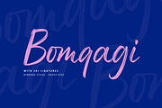 Bomqagi Brush - Script Logo Font, a Handwritten Font by Nirmana Visual (Thumbnail 1 of 10)