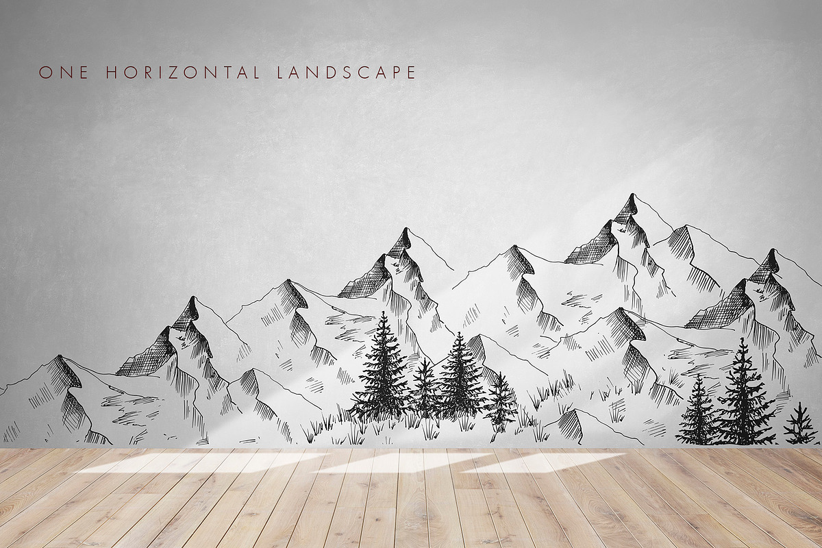 Mountains. Sketch landscape., an Illustration by Canatic (Photo 4 of 6)