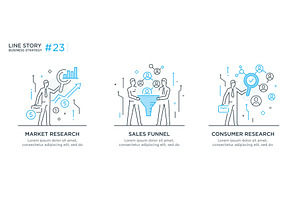 Set of illustrations concept with