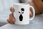 Flowers in Vase Silhouette SVG, an Object Illustration by newminddesign (Thumbnail 5 of 10)