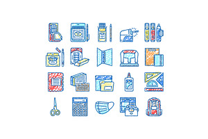 School Supplies Stationery Tools, an Object Illustration by pikepicture