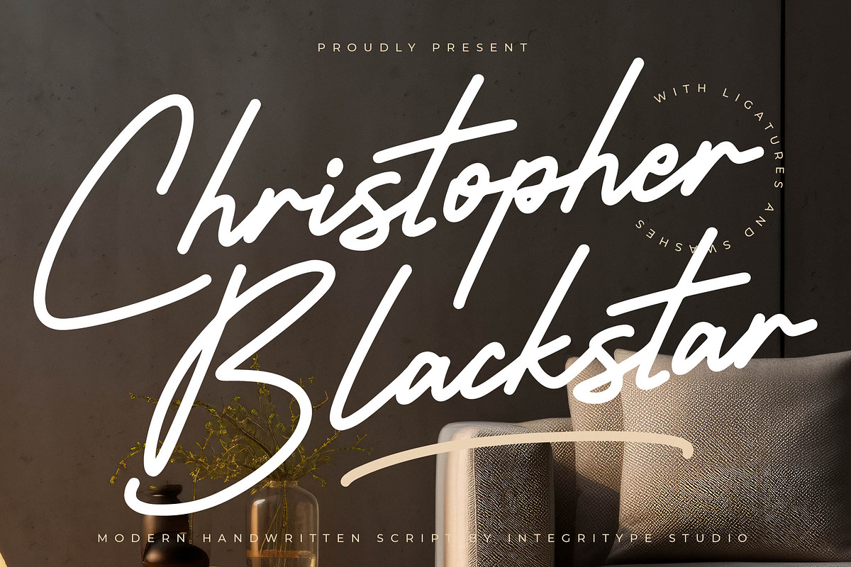 Christopher Blackstar, a Handwritten Font by Integritype Studio (Photo 1 of 15)