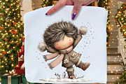 Whimsical Winter Kids Clipart, an Illustration by Craft Nest (Thumbnail 6 of 11)