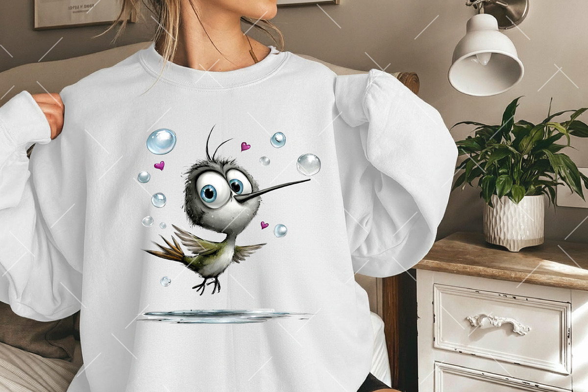 Whimsical Valentine Bird Clipart, an Illustration by OK Design (Photo 6 of 6)