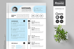 Resume Word & Canva Template, a Resume Template by Template Zone