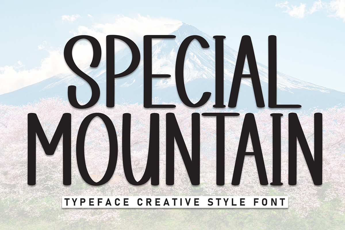 Special Mountain | Script Font, a Script Font by Scratchones (Photo 1 of 8)