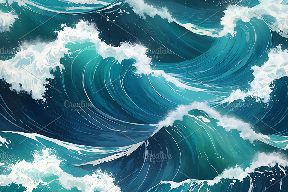 Ocean Waves, a Decorative Illustration by h.utomo (Photo 17 of 31)