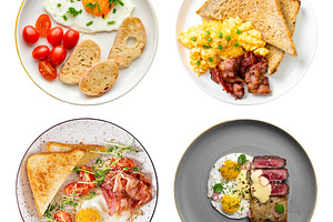 Set of english breakfast isolated, a Food & Drink Photo by BOOCYS