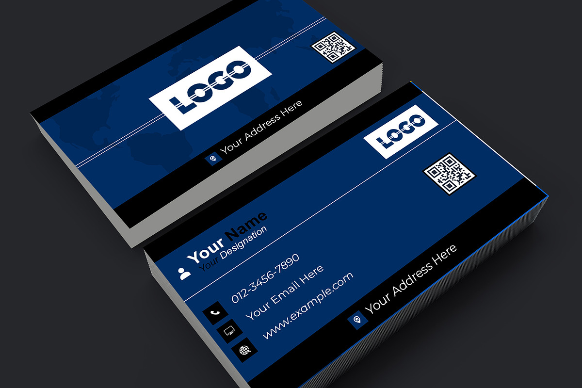 Minimal Corporate Card PSD preview 7