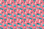 Seamless Mushroom pattern, a Pattern Graphic by Queen of Infographics (Thumbnail 2 of 2)