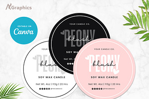 Stylish Round Editable Product Label