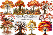Autumn Maple Tree Sublimation, an Illustration by DreamArtGraphic (Thumbnail 1 of 4)
