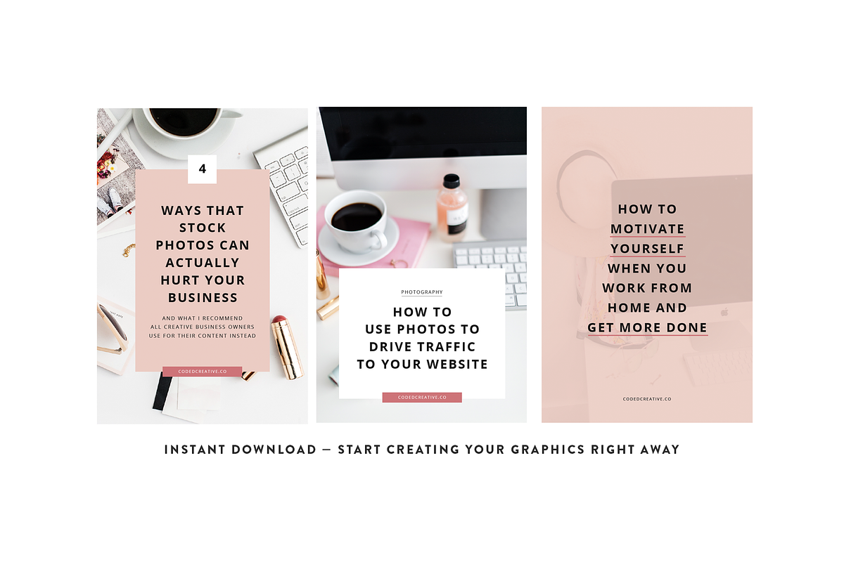 Mary Ellen Pinterest Templates, a Social Media Template by Coded Creative (Photo 6 of 6)