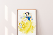 Princess Snow White Watercolor Art, a Person Illustration by Designbudy (Thumbnail 2 of 7)