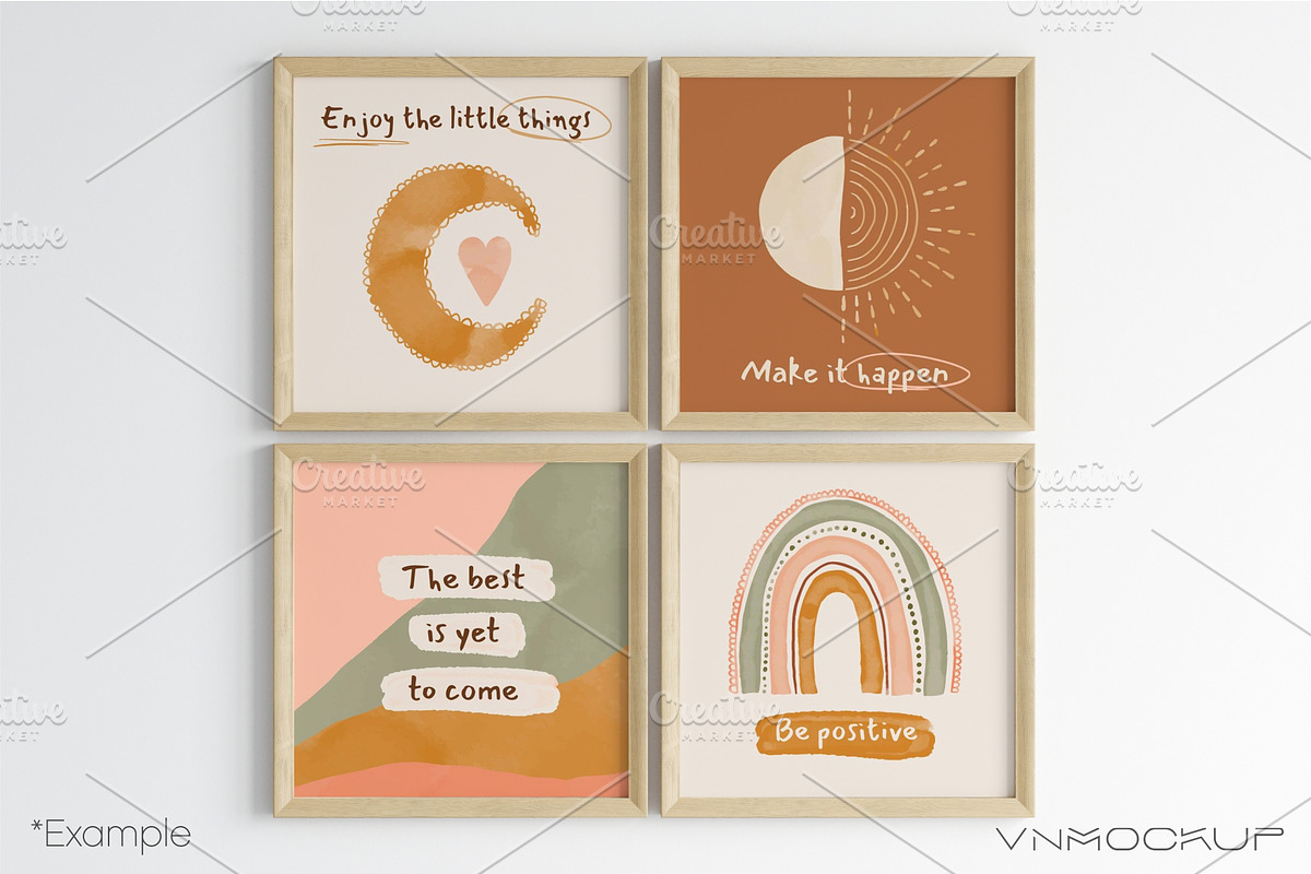 Wood Frames Bundle - 23 Mockups, a Print Template by VNmockup (Photo 3 of 8)