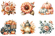 Watercolor Peach Colored Autumn, an Illustration by DreamArtGraphic (Thumbnail 5 of 7)