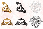 Vector Baroque Ornament elements, a Decorative Illustration by Samira (Thumbnail 5 of 11)