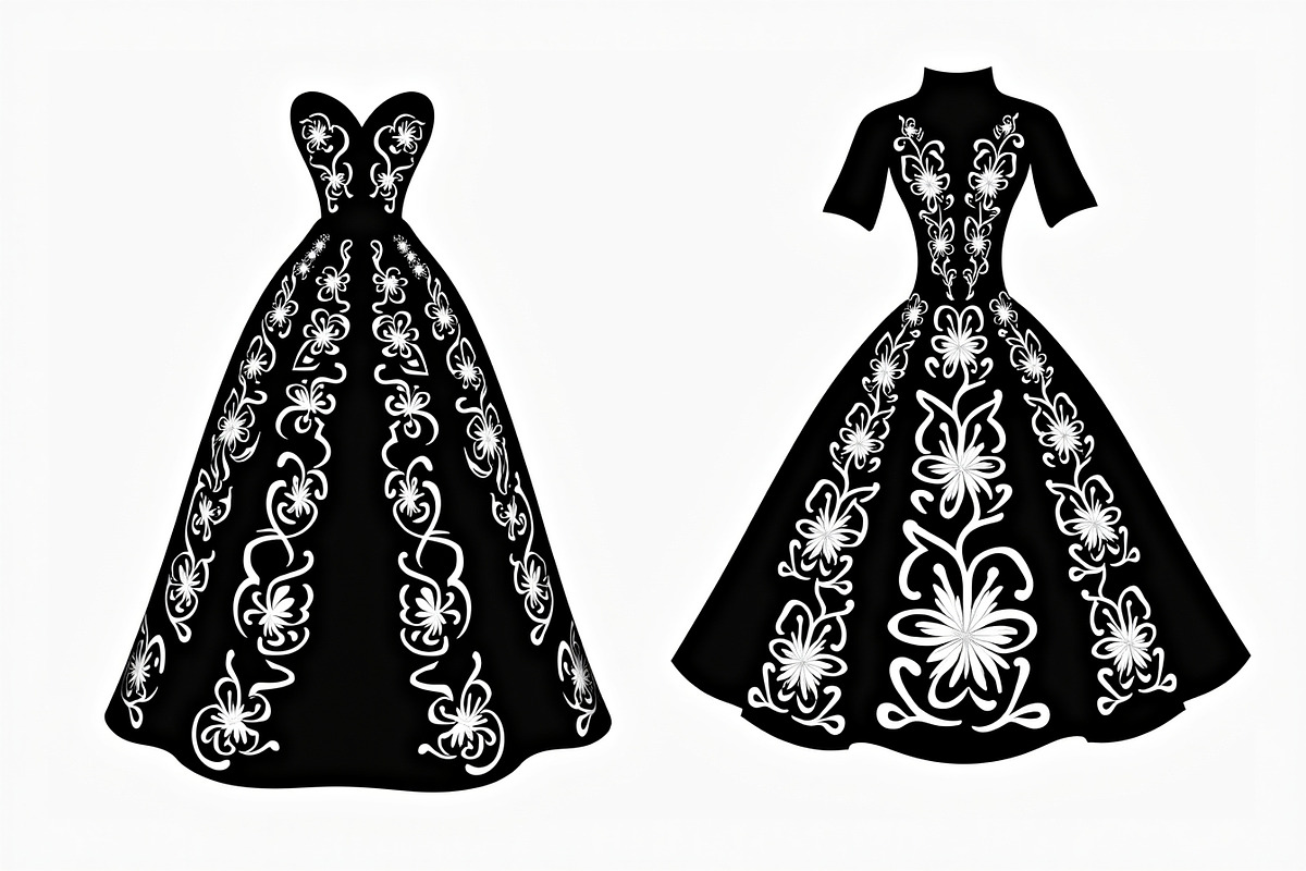 Fashion Dress Silhouette Bundle, an Illustration by BIPLOB EXPERT (Photo 8 of 21)