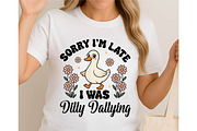Funny Goose Png, Sorry Im Late SVG, an Object Graphic by Digi_Design_World (Thumbnail 5 of 6)
